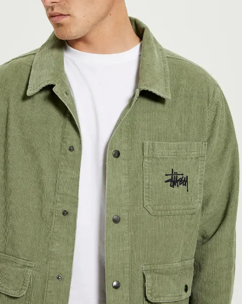 Grafiti Cord Snap Jacket Flight Green