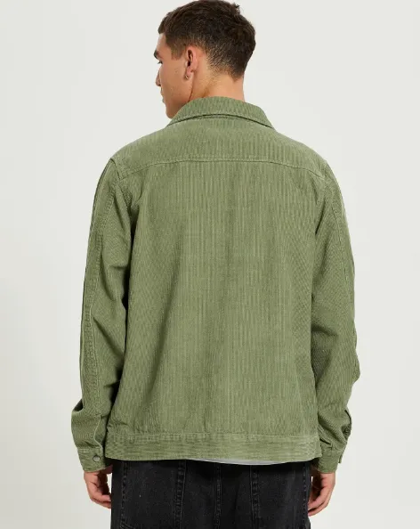 Grafiti Cord Snap Jacket Flight Green